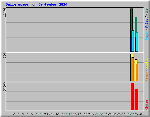 Daily usage for September 2024