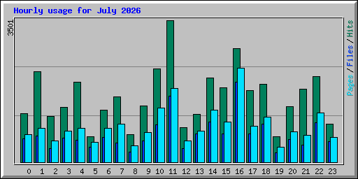 Hourly usage for July 2026