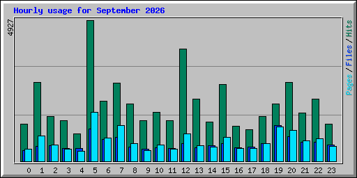 Hourly usage for September 2026
